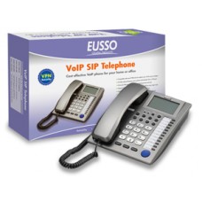 EUSSO VoIP SIP tālrunis ar PoE portu